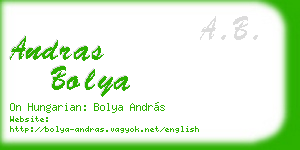 andras bolya business card